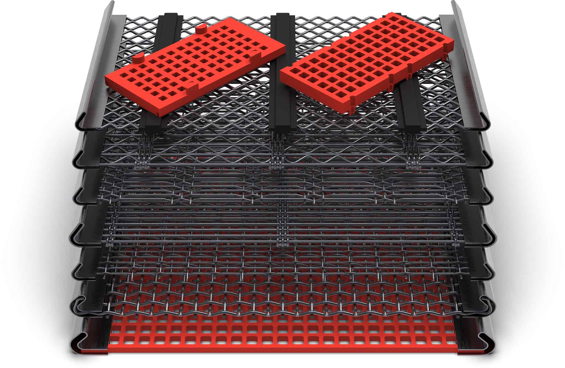 Slotted screen reduces blinding